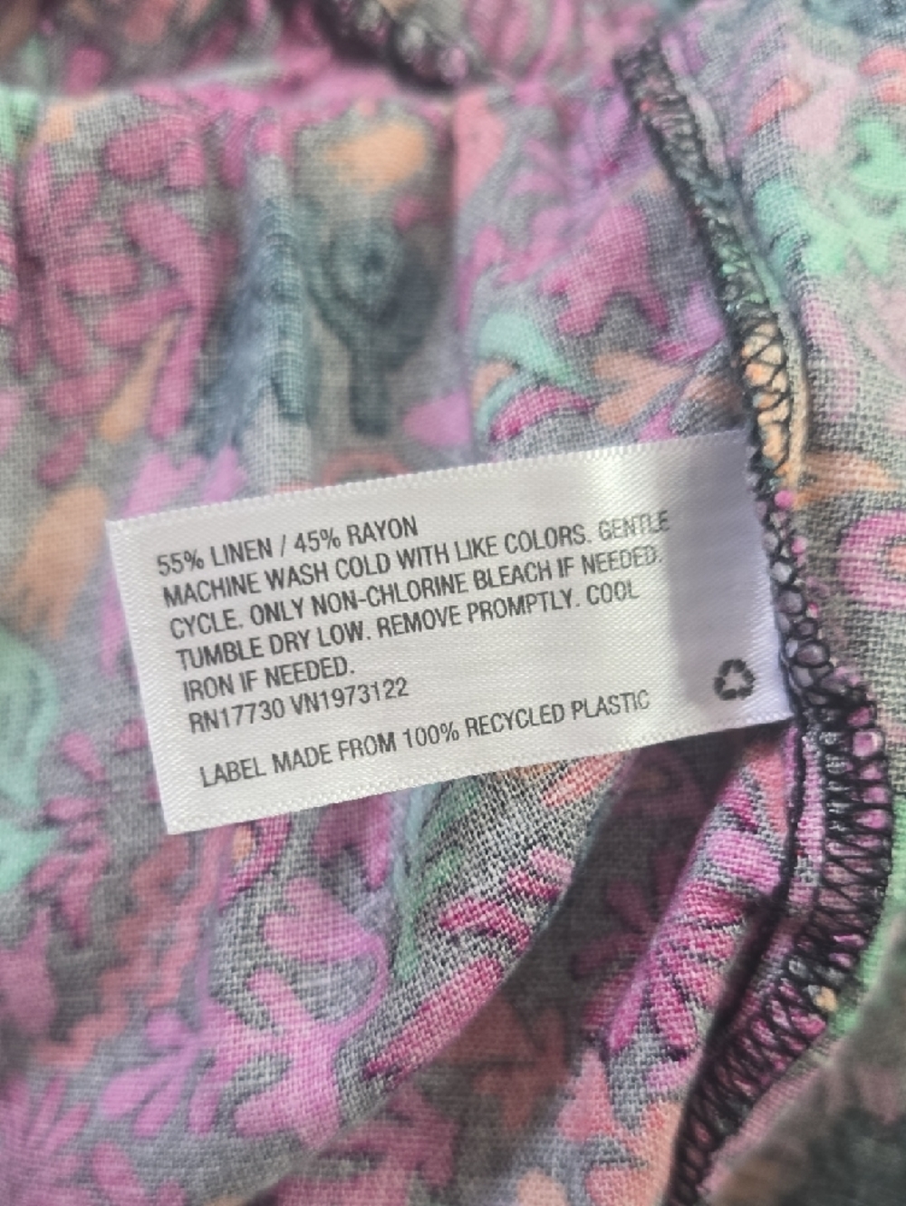 Ava & Viv Floral Multicolor Elastic-Waist Jumper Sz 1X - Picture 11 of 12